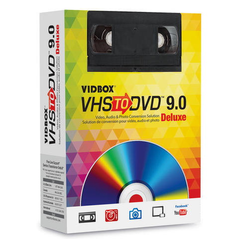 VHS to DVD 9.0 Deluxe retail box (front)